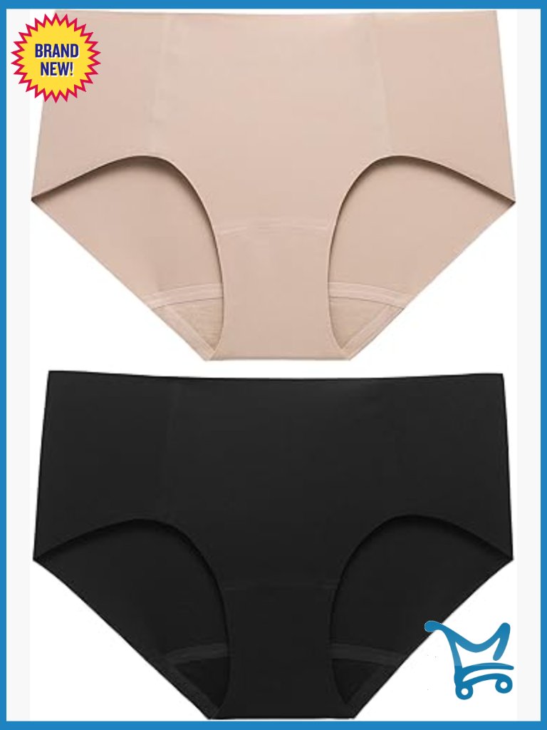 Seamless Silk Knit Underwear Brief High Waist Comfy Breathable